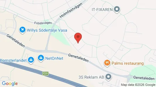 Bostadsrätter till salu i Södertälje - kort over placeringen