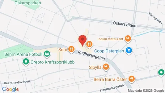 Lägenheter till salu i Örebro - kort over placeringen