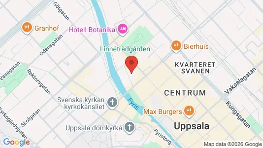 Lägenheter till salu i Uppsala - kort over placeringen