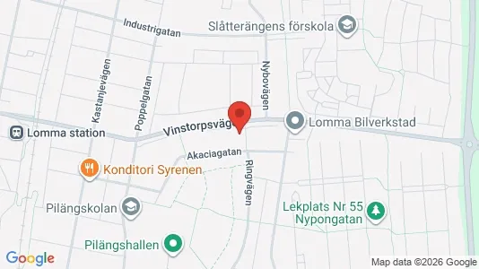 Lägenheter till salu i Lomma - kort over placeringen