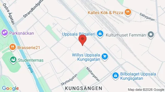Lägenheter till salu i Uppsala - kort over placeringen