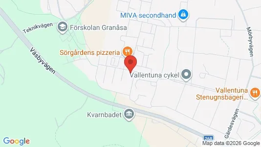 Lägenheter till salu i Vallentuna - kort over placeringen