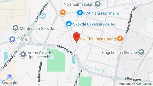Bostadsrätter till salu i Skövde - kort over placeringen
