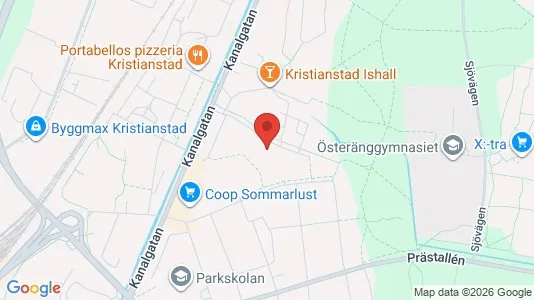 Lägenheter att hyra i Kristianstad - kort over placeringen