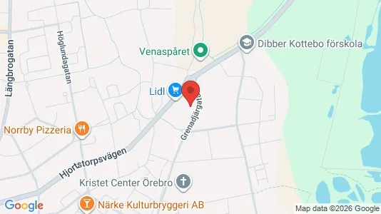 Lägenheter att hyra i Örebro - kort over placeringen