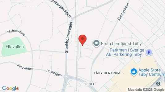 Lägenheter att hyra i Täby - kort over placeringen
