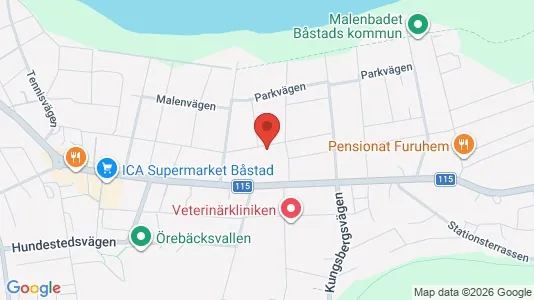 Lägenheter att hyra i Båstad - kort over placeringen