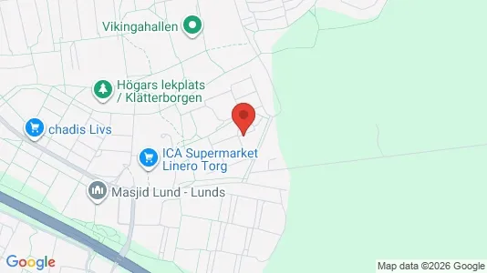 Lägenheter att hyra i Lund - kort over placeringen