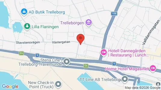 Lägenheter att hyra i Trelleborg - kort over placeringen
