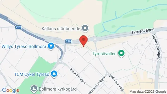Lägenheter att hyra i Tyresö - kort over placeringen