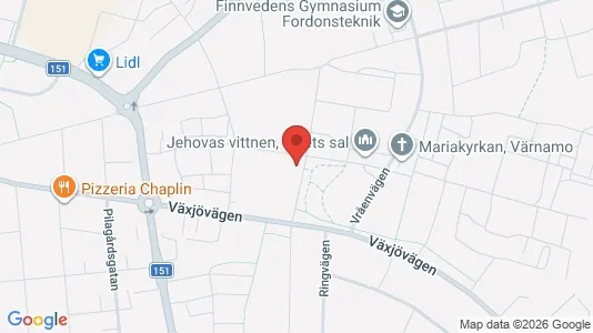 Lägenheter att hyra i Värnamo - kort over placeringen