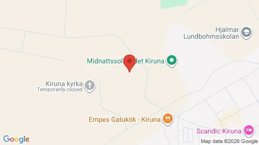 Lägenheter till salu i Kiruna - kort over placeringen