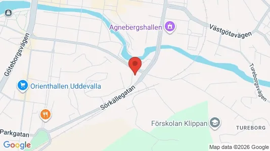 Lägenheter till salu i Uddevalla - kort over placeringen