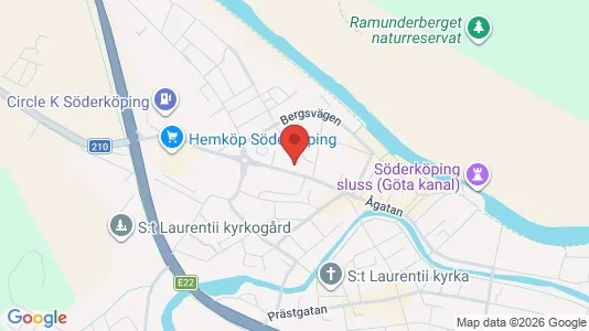Lägenheter till salu i Söderköping - kort over placeringen
