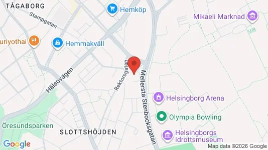 Lägenheter att hyra i Helsingborg - kort over placeringen