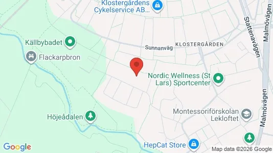 Lägenheter att hyra i Lund - kort over placeringen