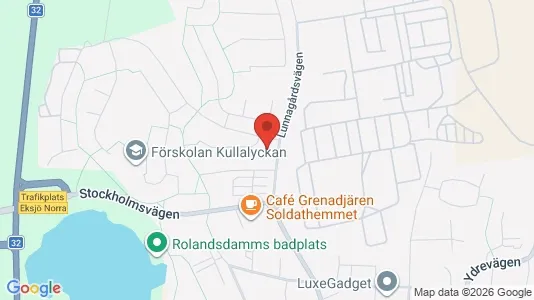 Lägenheter att hyra i Eksjö - kort over placeringen