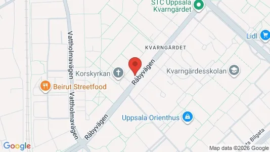 Lägenheter att hyra i Uppsala - kort over placeringen