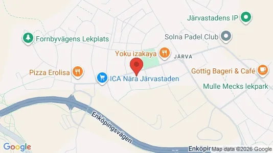Lägenheter att hyra i Solna - kort over placeringen