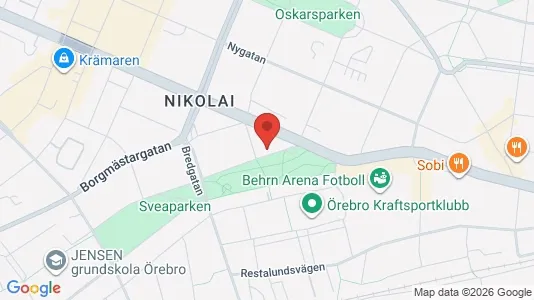 Lägenheter att hyra i Örebro - kort over placeringen
