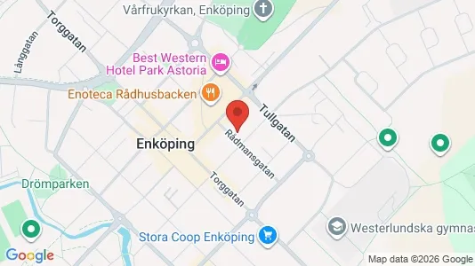 Bostadsrätter till salu i Enköping - kort over placeringen
