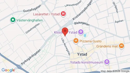Lägenheter att hyra i Ystad - kort over placeringen