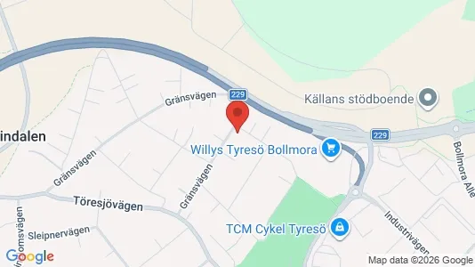 Lägenheter att hyra i Tyresö - kort over placeringen