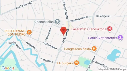 Lägenheter att hyra i Landskrona - kort over placeringen