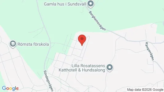 Lägenheter att hyra i Sundsvall - kort over placeringen
