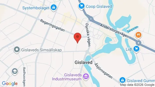 Lägenheter att hyra i Gislaved - kort over placeringen