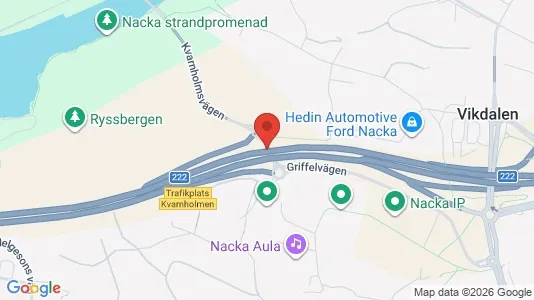 Lägenheter att hyra i Nacka - kort over placeringen