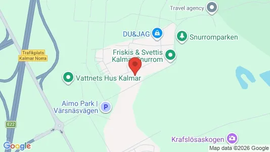 Lägenheter att hyra i Kalmar - kort over placeringen