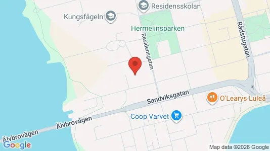 Lägenheter att hyra i Luleå - kort over placeringen