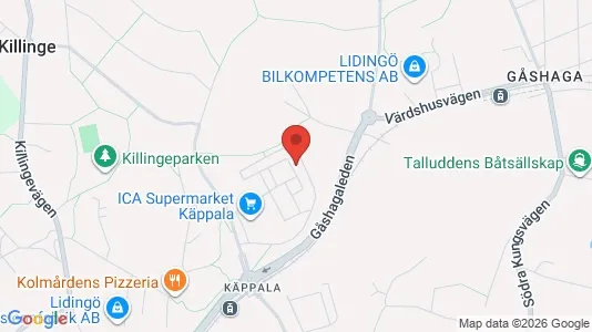 Lägenheter att hyra i Lidingö - kort over placeringen