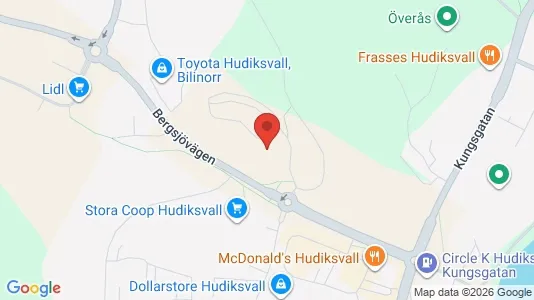 Bostadsrätter till salu i Hudiksvall - Bild från Google Street View