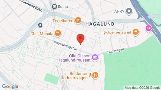 Lägenheter att hyra i Solna - kort over placeringen