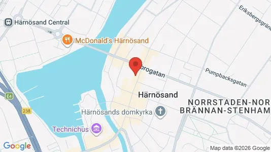 Lägenheter att hyra i Härnösand - kort over placeringen
