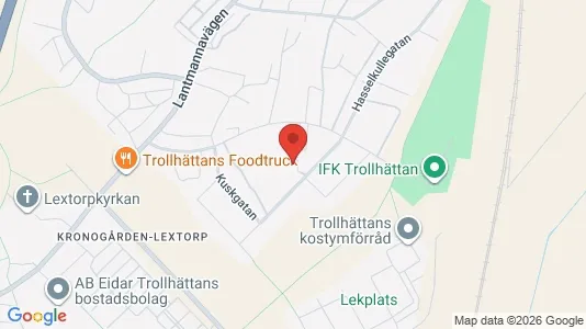 Lägenheter att hyra i Trollhättan - kort over placeringen