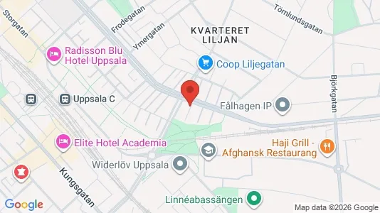 Lägenheter att hyra i Uppsala - kort over placeringen