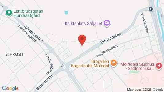 Lägenheter till salu i Mölndal - kort over placeringen