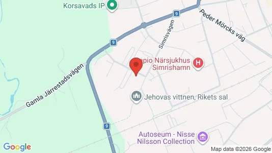 Lägenheter att hyra i Simrishamn - kort over placeringen