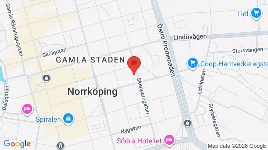 Lägenheter att hyra i Norrköping - kort over placeringen