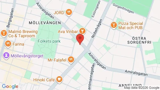 Lägenheter att hyra i Malmö Centrum - kort over placeringen