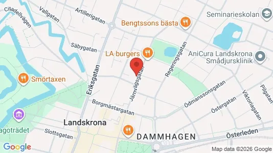 Lägenheter att hyra i Landskrona - kort over placeringen