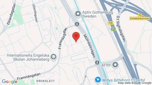 Lägenheter att hyra i Johanneberg - kort over placeringen