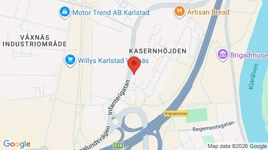 Lägenheter att hyra i Karlstad - kort over placeringen