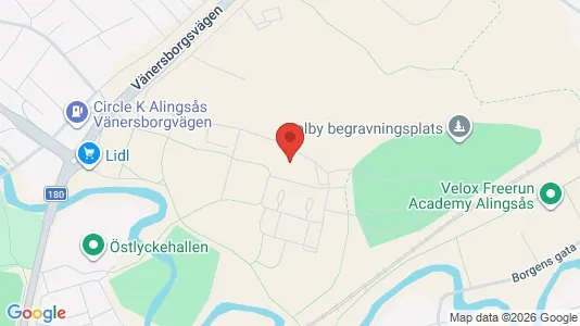Lägenheter att hyra i Alingsås - kort over placeringen