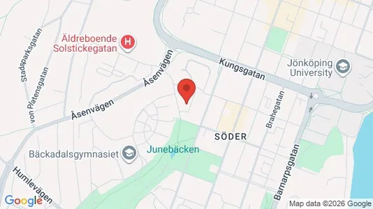 Lägenheter att hyra i Jönköping - kort over placeringen