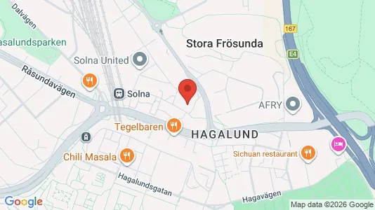 Lägenheter att hyra i Solna - kort over placeringen