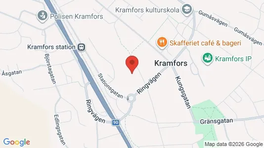 Lägenheter att hyra i Kramfors - kort over placeringen